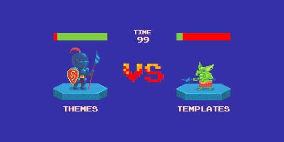theme vs template pack graphic