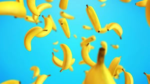 bananas flying